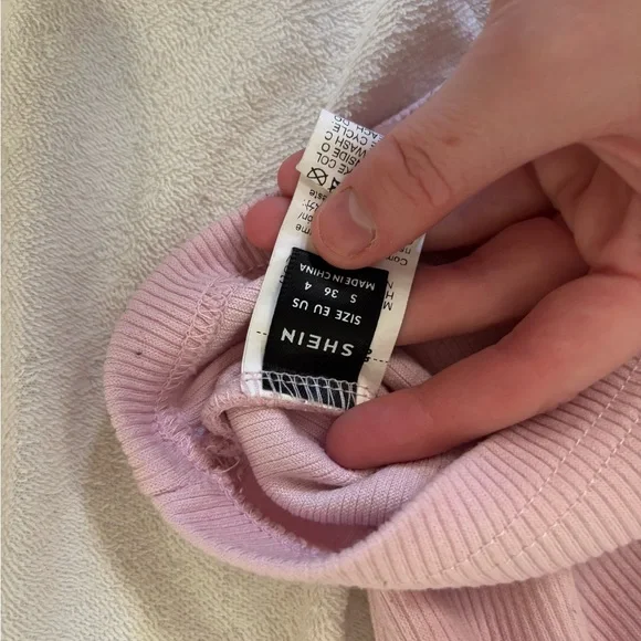 SHEIN Light Pink Ribbed Top - Picture 2 of 2